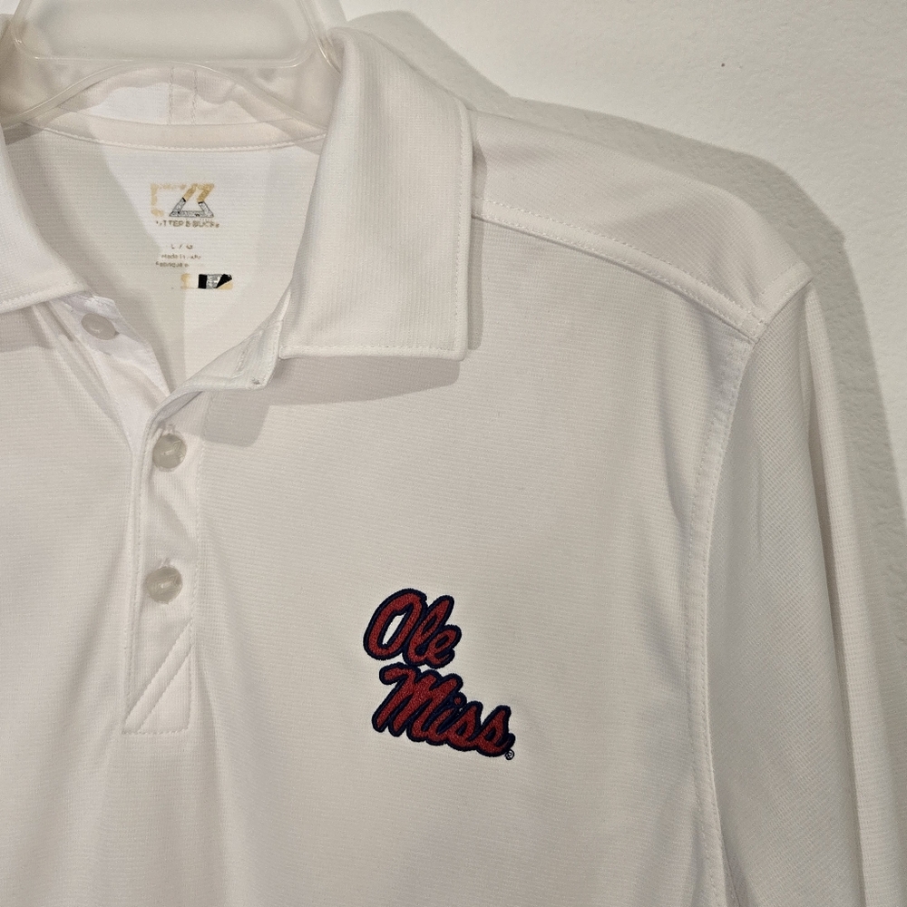 Ole Miss White Polo Shirt Size Large - Picture 5 of 9